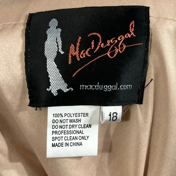 Mac Duggal Floral Long Sleeve Wedding Gown - Picture 9 of 10